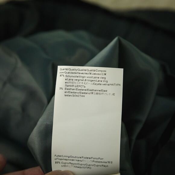 Hugo Boss Size 12 Elbise Gray Pintuck Pleated Embroidered Sheath Wool Dress - Picture 6 of 9